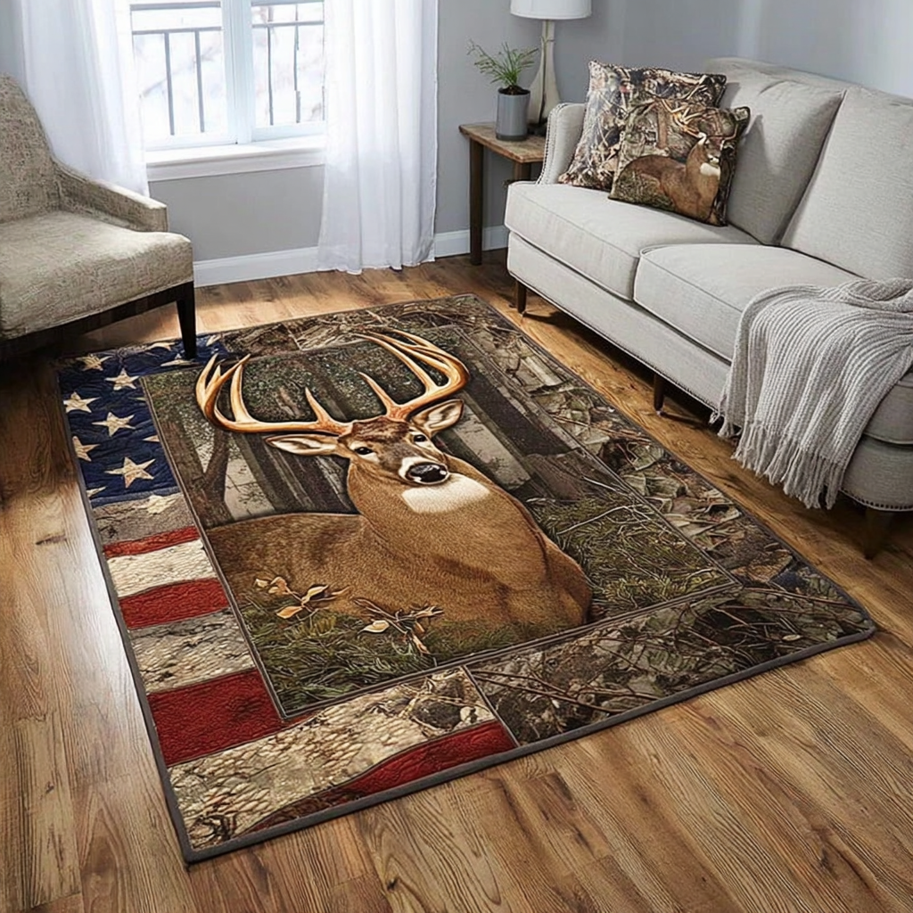 Silent Deer Area Rug Entryway Design Ideas Deer Themed Gifts For Him