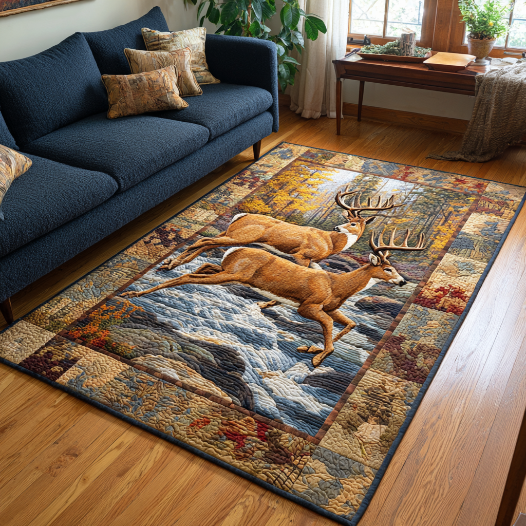 Silent Deer Area Rug Home Front Door Design Deer Gifts For Him
