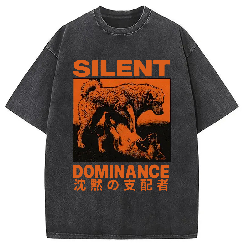 Silent Dog King Washed T-Shirt Unisex Streetwear Graphic Style Gifts For BFF Silent Dog King Washed T-Shirt Unisex Streetwear Graphic Style Gifts For BFF