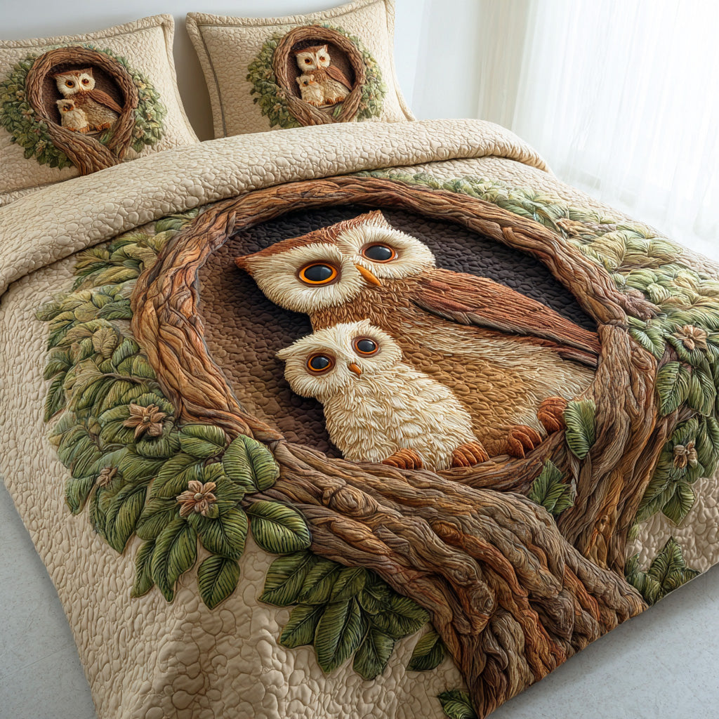 Silent Forest Gaze Quilted Bedding Set Thoughtful Bedroom Gift Idea for Any Occasion