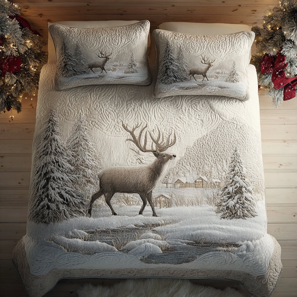 Silent Forest Quilted Bedding Set Best Holiday Duvet Covers Christmas Presents For Mum