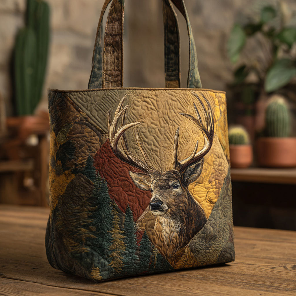 Silent Glade Quilted Tote Bag Gifts For Forest Lovers