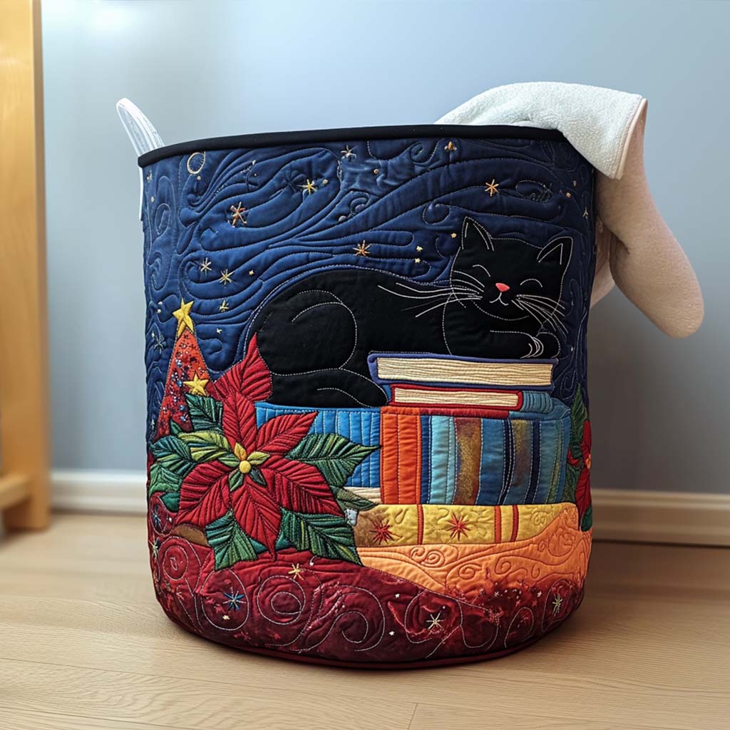 Silent Night Cozy Pages Quilted Laundry Basket Great Stocking Stuffer