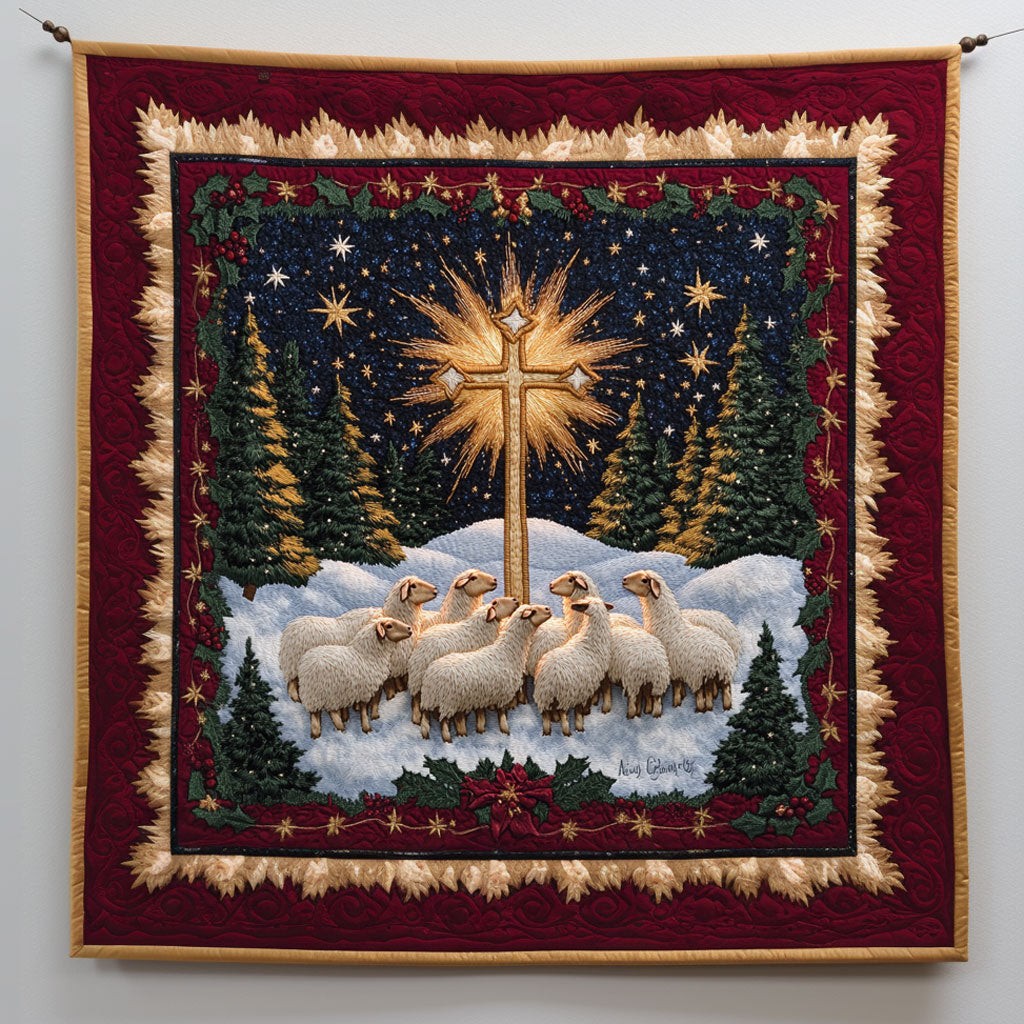 Silent Night Sheep Quilt Blanket Sofa Throws Son In Law Christmas Presents