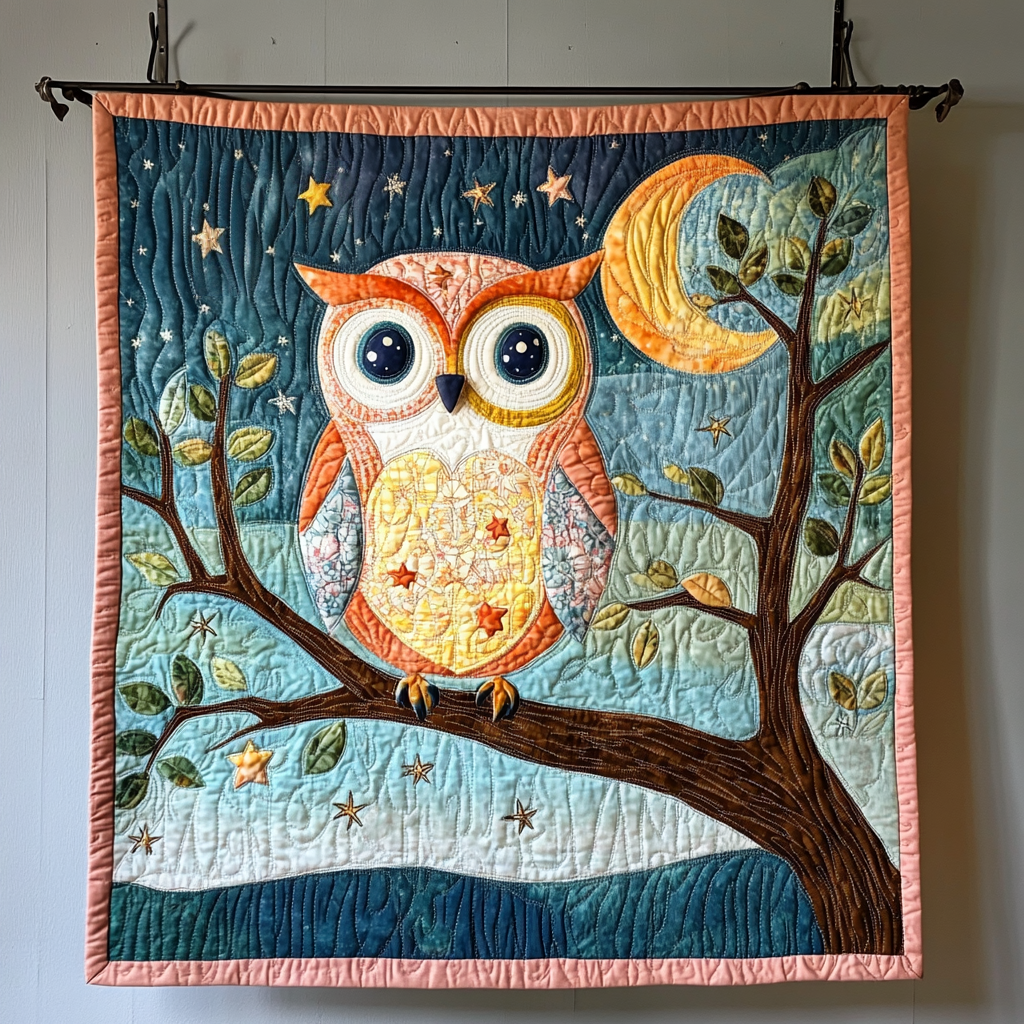 Silent Sentinels Quilted Blanket Owl Blanket Idea Gifts For Her