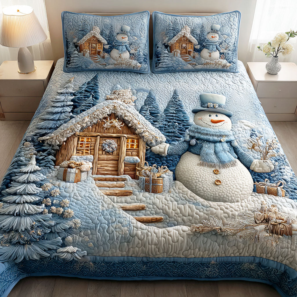 Silent Snow Eve Quilted Bedding Set Comfy Bedding Set That Adds Style and Warmth
