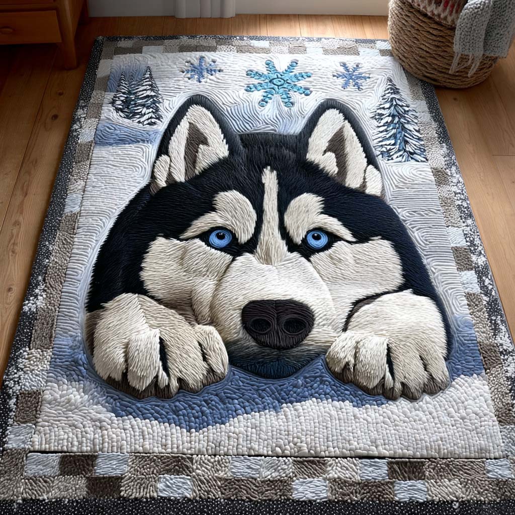 Silent Snow Watcher Area Rug Front Door Decor Best Holiday Gifts 2025