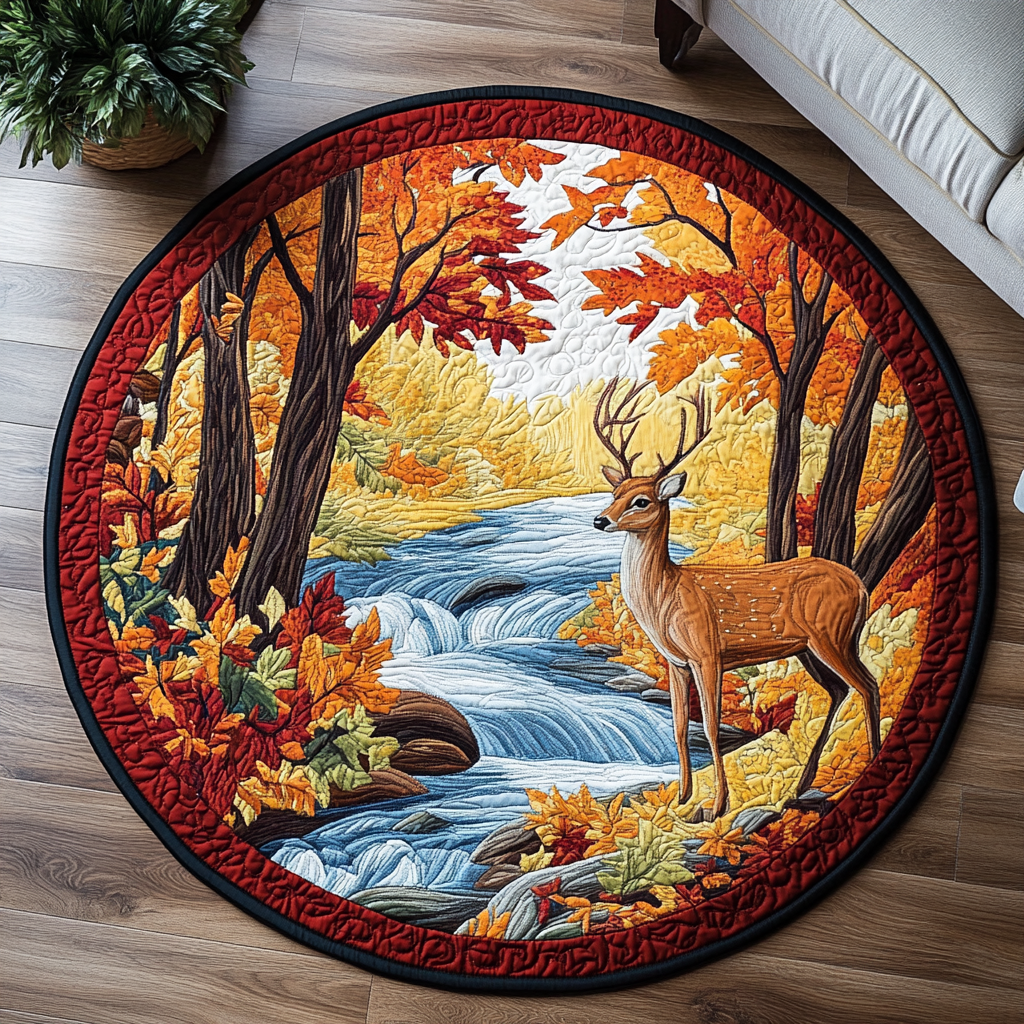 Silent Stag Quilted Round Mat Entryway Ideas Good Christmas Presents For Grandma