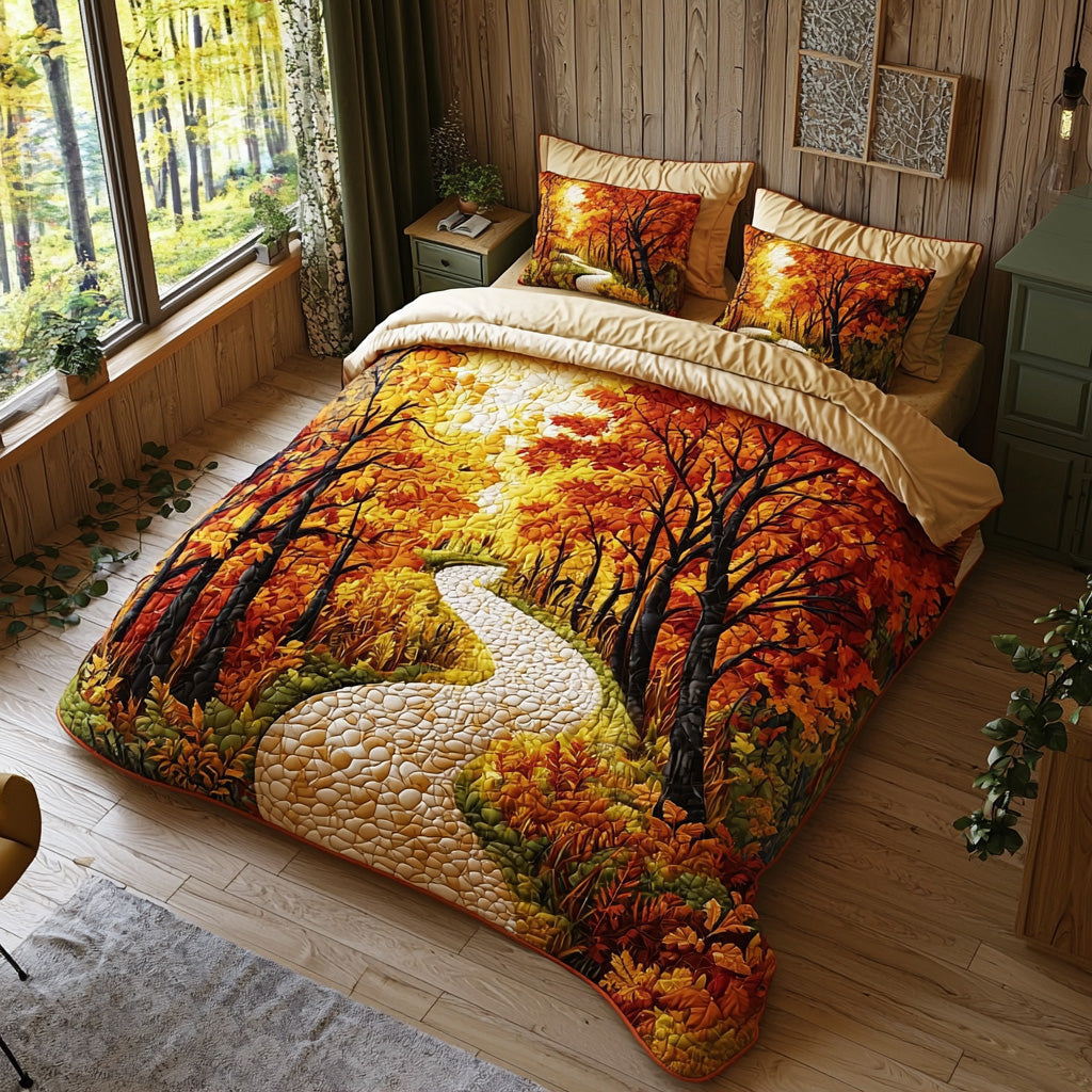 Silent Timber Quilted Bedding Set Cute Room Decor Best Autumn Gifts
