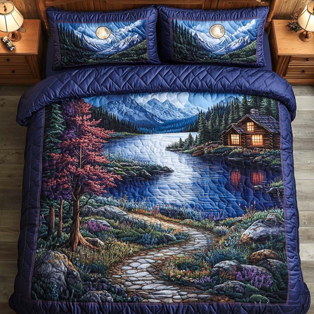 Silent Timberline Quilted Bedding Set Bed Room Decoration Christmas Present Ideas