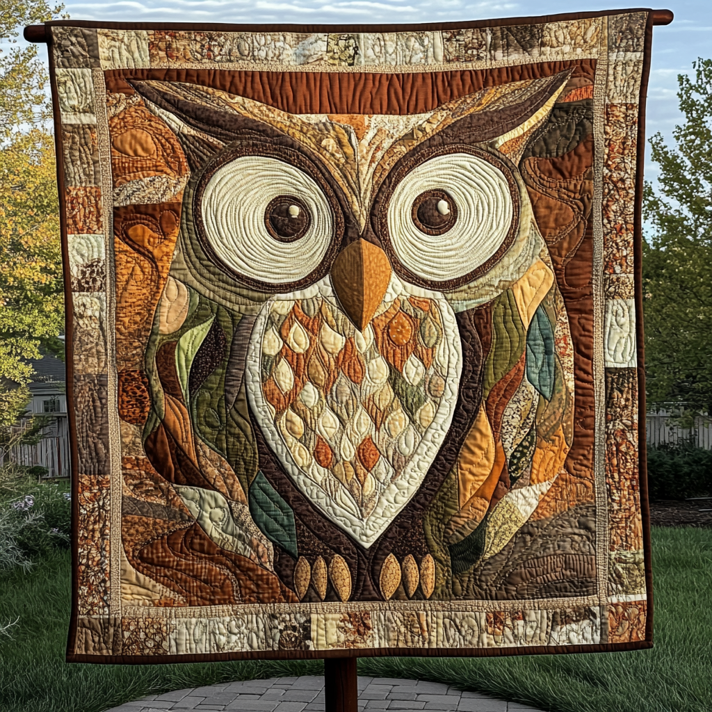 Silent Wings Quilted Blanket Owl Blanket Idea Gifts For Her