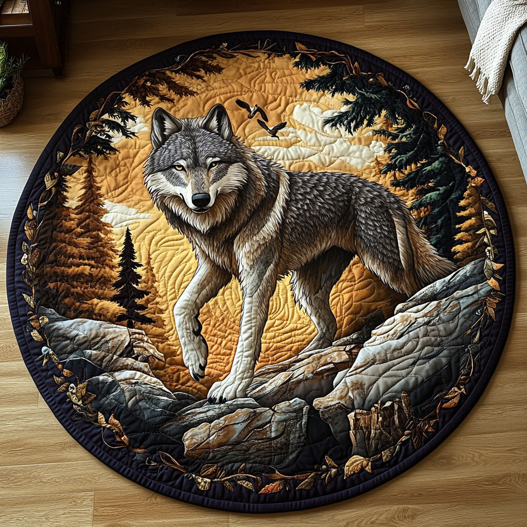 Silent Wolf Quilted Round Mat Front Door Entryway Ideas Best Christmas Presents For Grandmothers