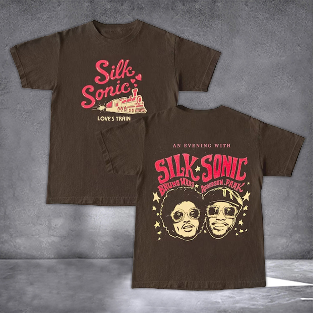 Silk Shirt Rnb Silk Sonic T-Shirt Anderson Paak RnB Bruno Mars RnB Jazz Hip Hop Fan Gifts