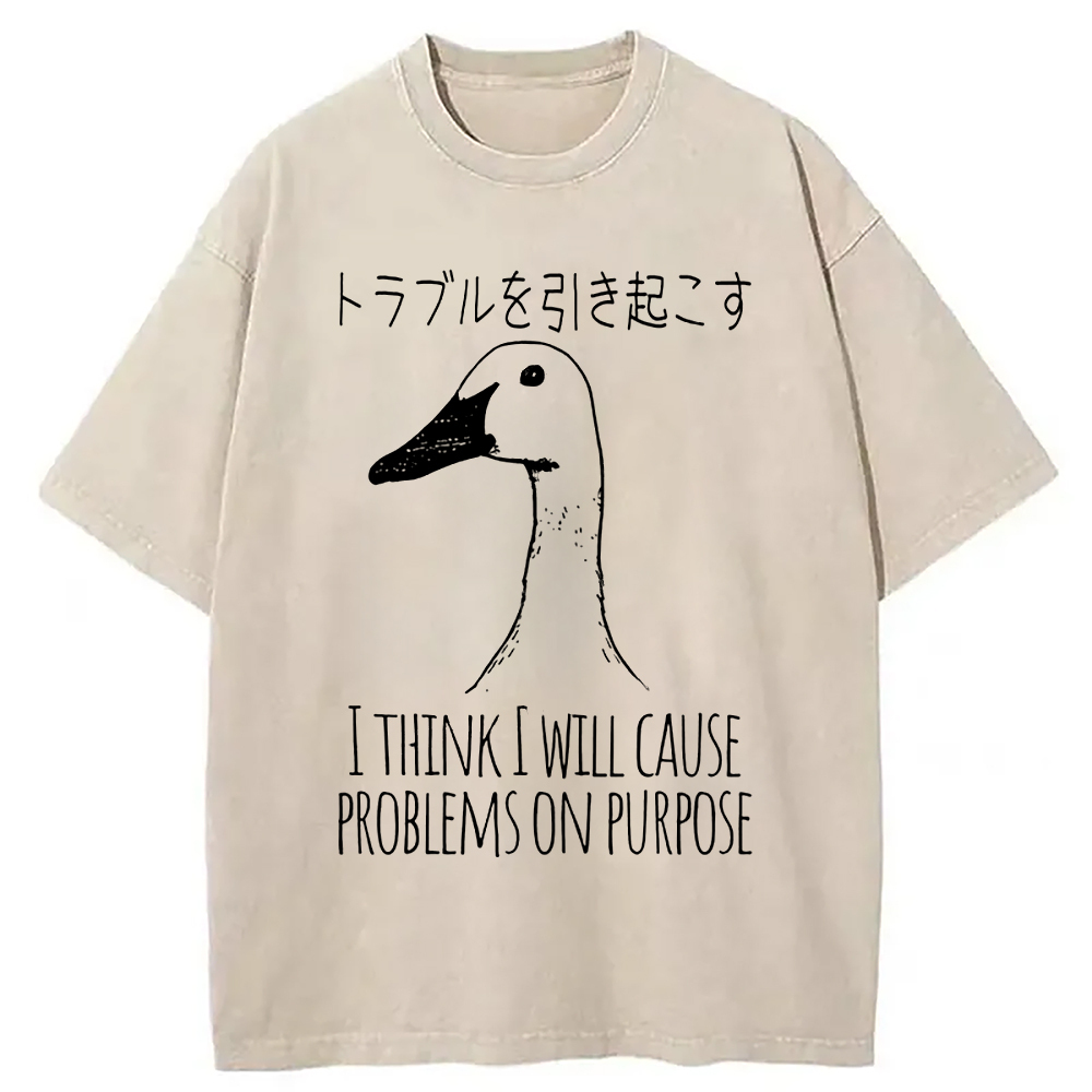 Silly Goose Funny Washed T-Shirt Classic Graphic Fashion Tee Gifts For Sister Silly Goose Funny Washed T-Shirt Classic Graphic Fashion Tee Gifts For Sister