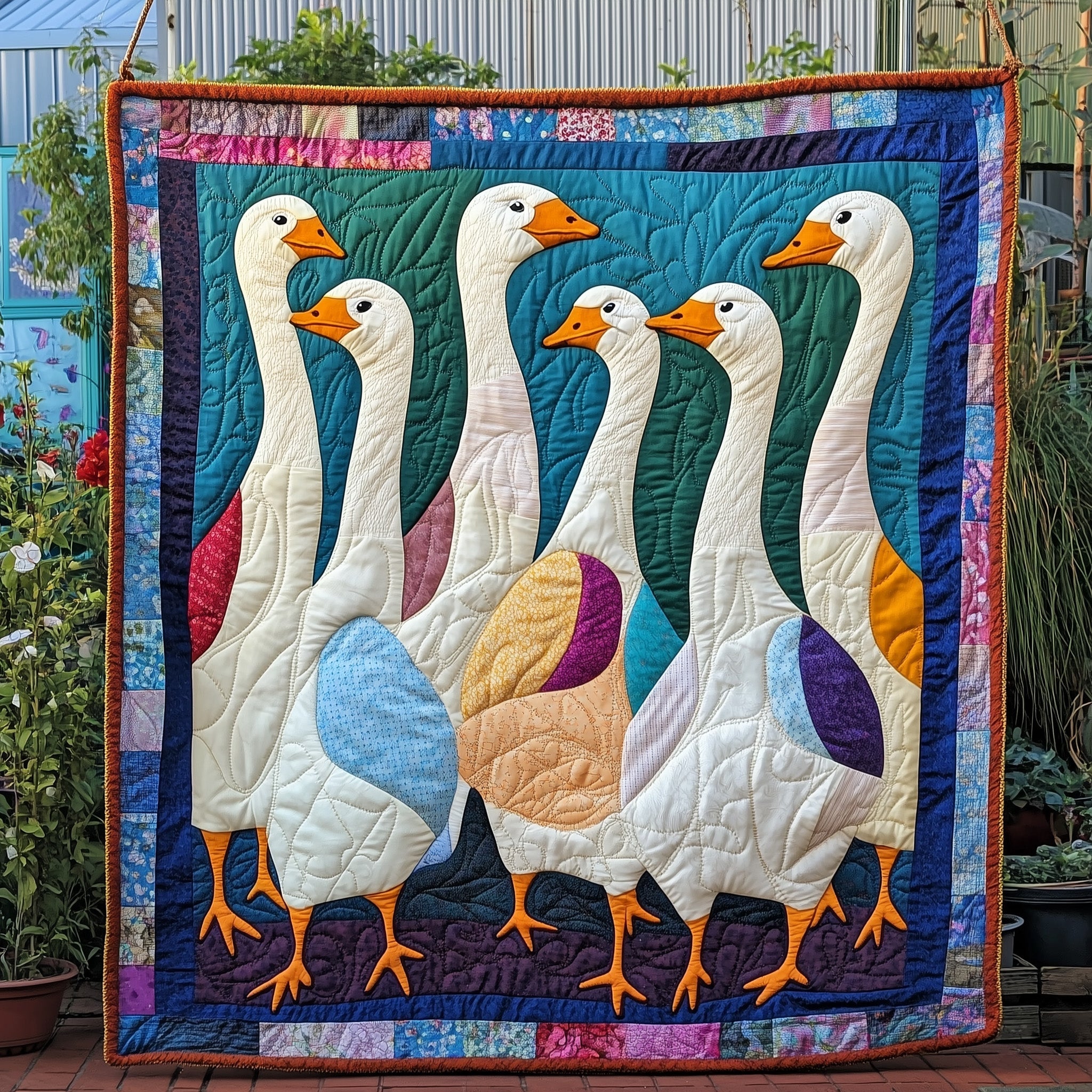 Silly Goose Quilted Blanket Nice Throw BlanketChristmas Gift From Daughter To Mother