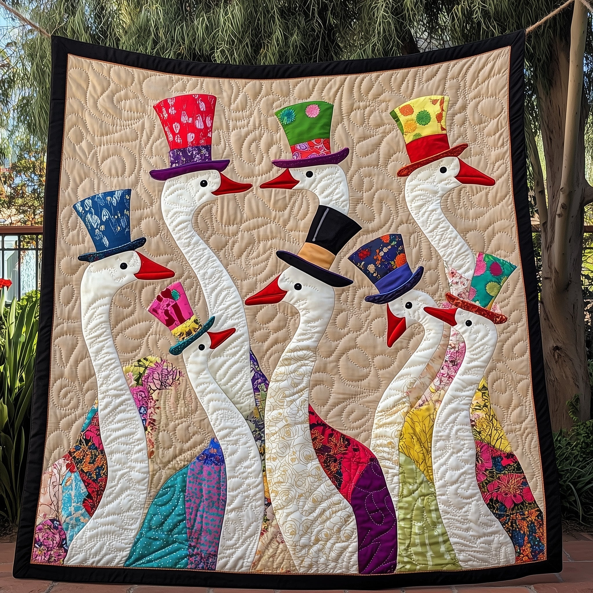 Silly Goose Quilted Blanket Nice Throw BlanketChristmas Gifts From Daughter To Mother