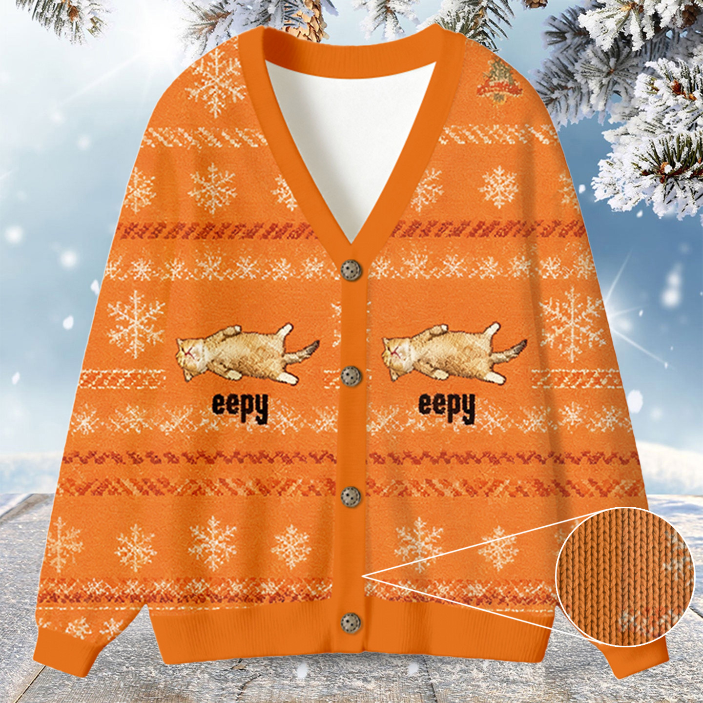 Silly Sleepy Cat Meme Christmas Ugly Cardigan Merry Xmas Clothes Cat Presents For Christmas
