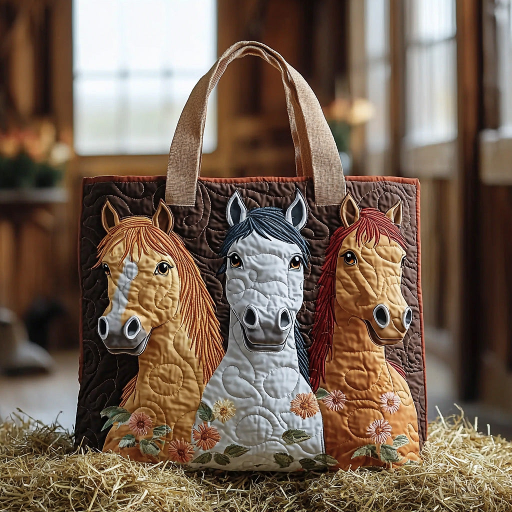 Silly Spurs Quilted Tote Bag Gifts For Young Horse Riders