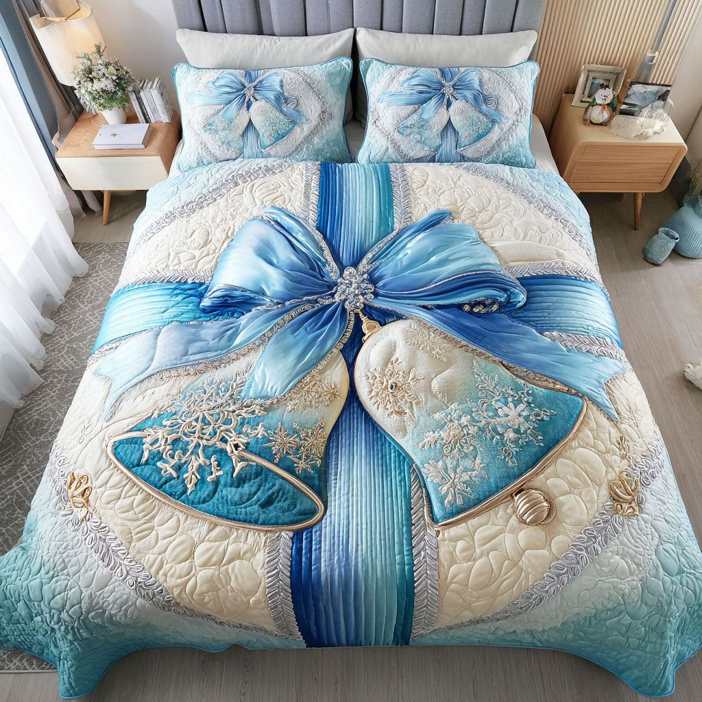 Silver Bell Frost Quilted Bedding Set Special Home Gift Idea for Comfortable Living