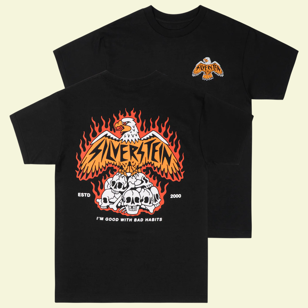 Silverstein Merch Eagle I'm Good With Bad Habits T-Shirt Gifts For Band Fans