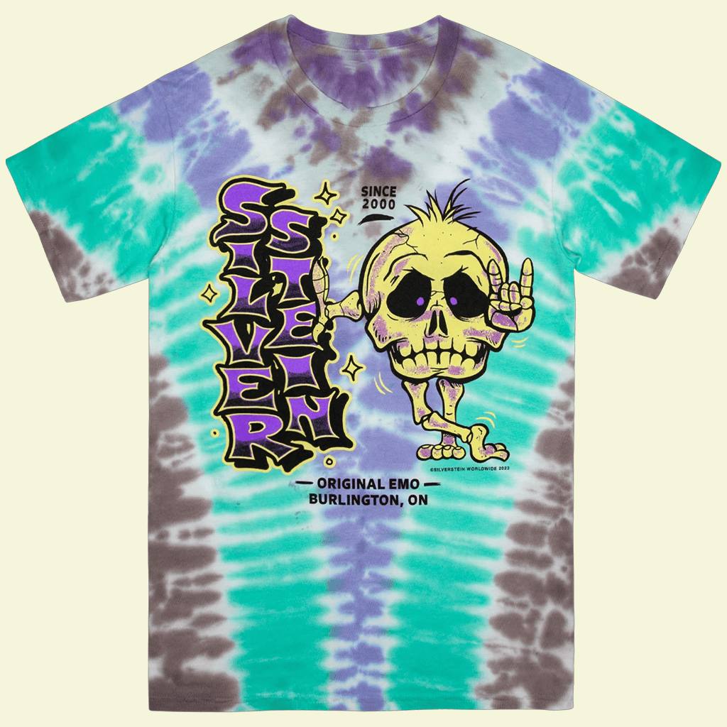 Silverstein Merch Skeleton Dye T-Shirt Best Gifts For Band Fans