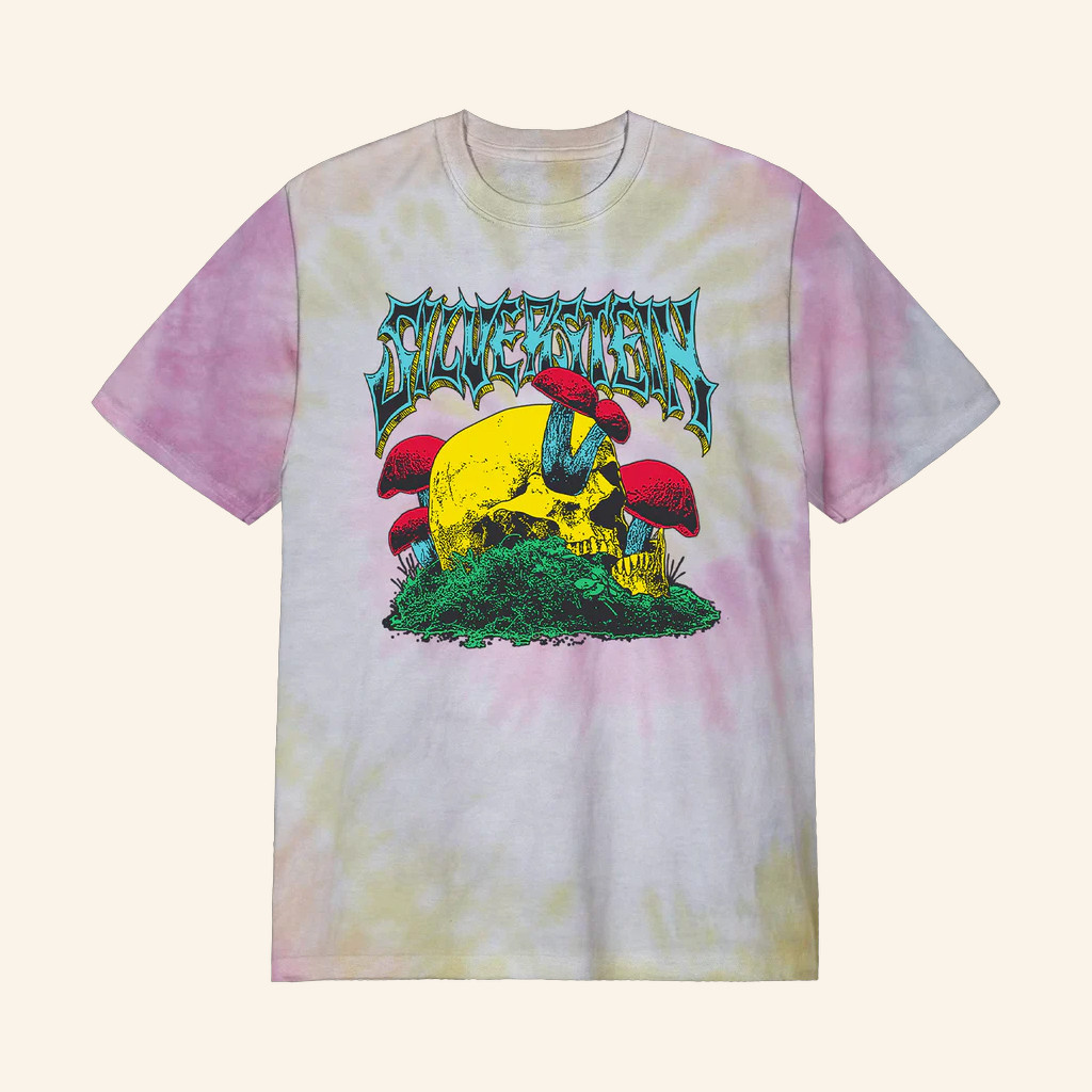 Silverstein Merch Skull Shroom Tie Dye T-Shirt Birthday Gift For Band Fans