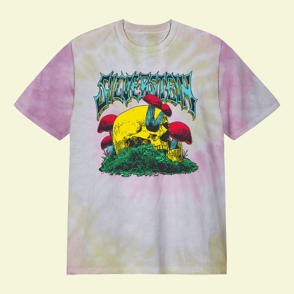 Silverstein Merch Skull Shroom Tie Dye T-Shirt Gifts For Band Fans