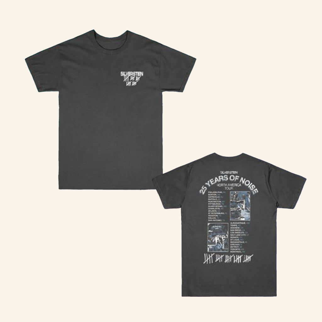 Silverstein Music Merch 25 Years Of Noise Tour Shirt Gifts For Music Fans Silverstein Music Merch 25 Years Of Noise Tour Shirt Gifts For Music Fans