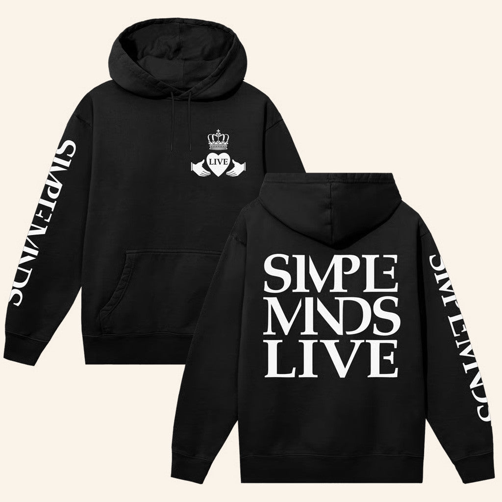 Simple Minds Merch Live Black Hoodie Gifts For Him Simple Minds Merch Live Black Hoodie Gifts For Him
