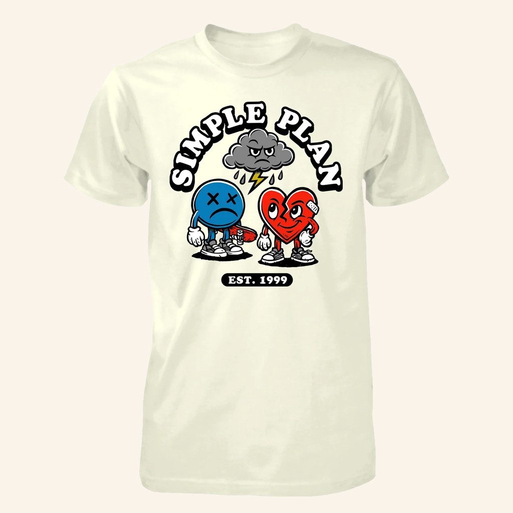 Simple Plan Merch 3 Icon Character T-Shirt Christmas Gifts For Rock Fans Simple Plan Merch 3 Icon Character T-Shirt Christmas Gifts For Rock Fans