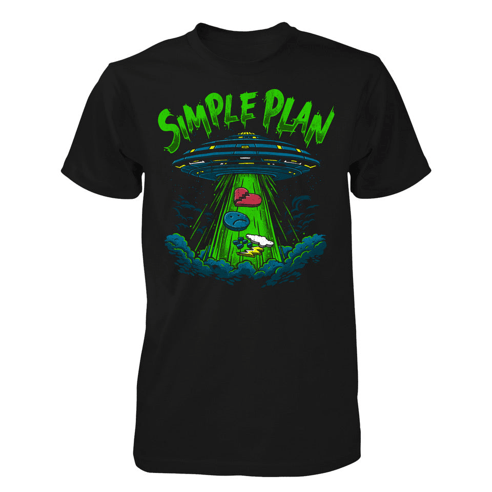 Simple Plan Merch Alien UFO T-Shirt Birthday Gift For Husband Simple Plan Merch Alien UFO T-Shirt Birthday Gift For Husband