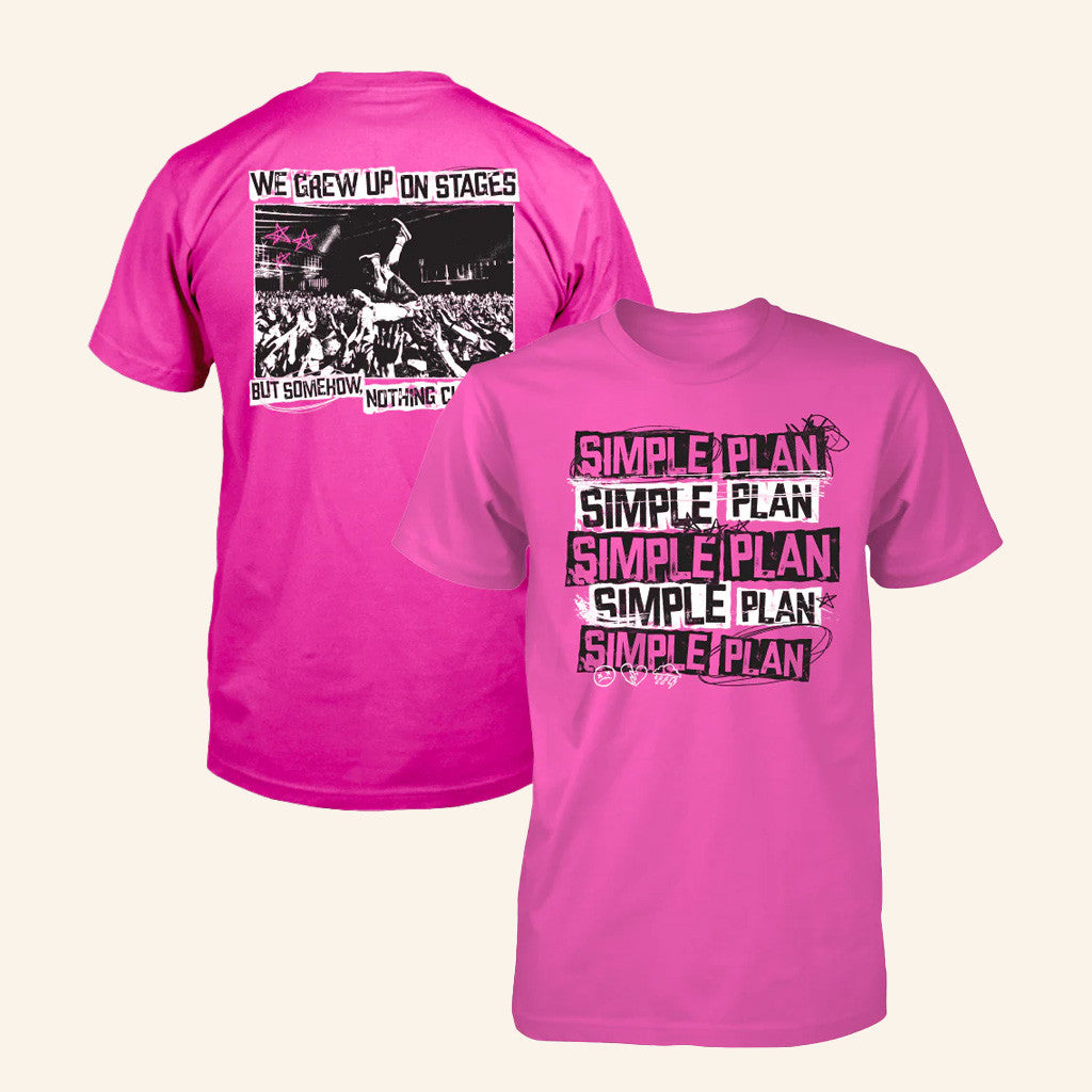 Simple Plan Merch Pink Jump T-Shirt Gifts For Mom Simple Plan Merch Pink Jump T-Shirt Gifts For Mom