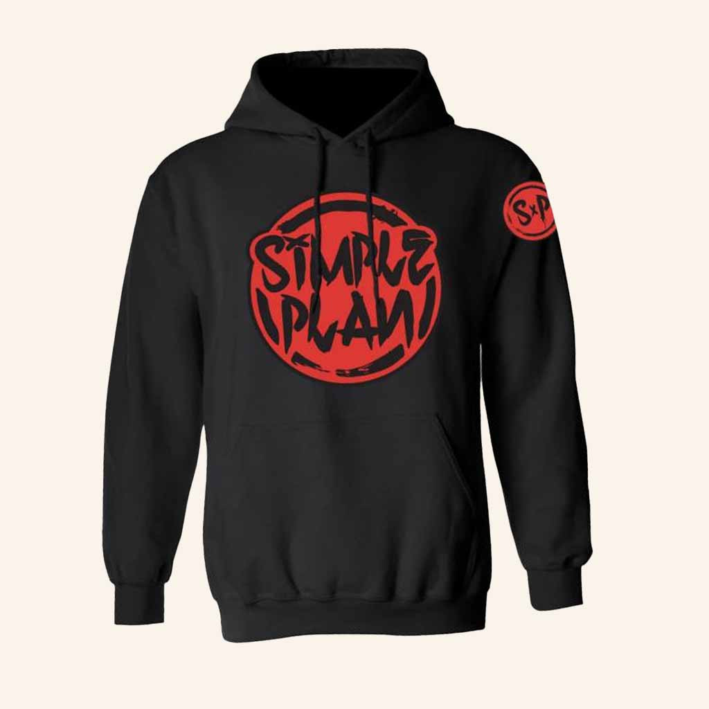 Simple Plan Merch Red Circle Logo Hoodie Christmas Gifts For Boyfriend Simple Plan Merch Red Circle Logo Hoodie Christmas Gifts For Boyfriend