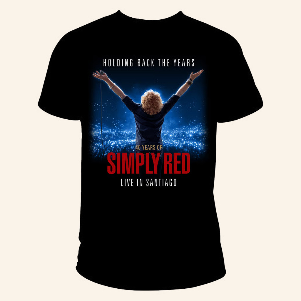 Simply Red Merch 40 Years Of Simply Red Live In Santiago T-Shirt Gifts For Music Lovers