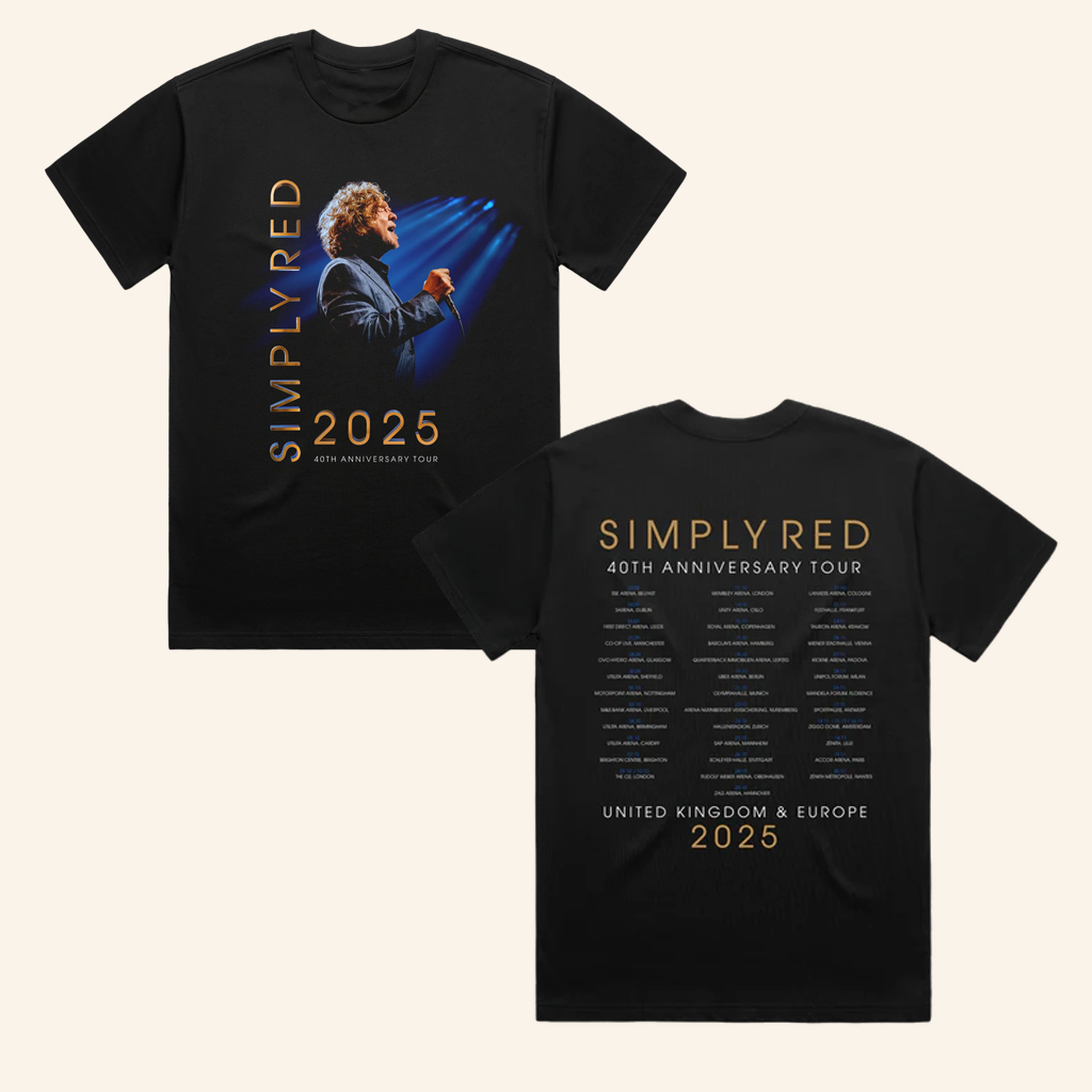 Simply Red Merch 40Th Anniversary Tour T-Shirt Christmas Gifts For Pop Lovers Simply Red Merch 40Th Anniversary Tour T-Shirt Christmas Gifts For Pop Lovers