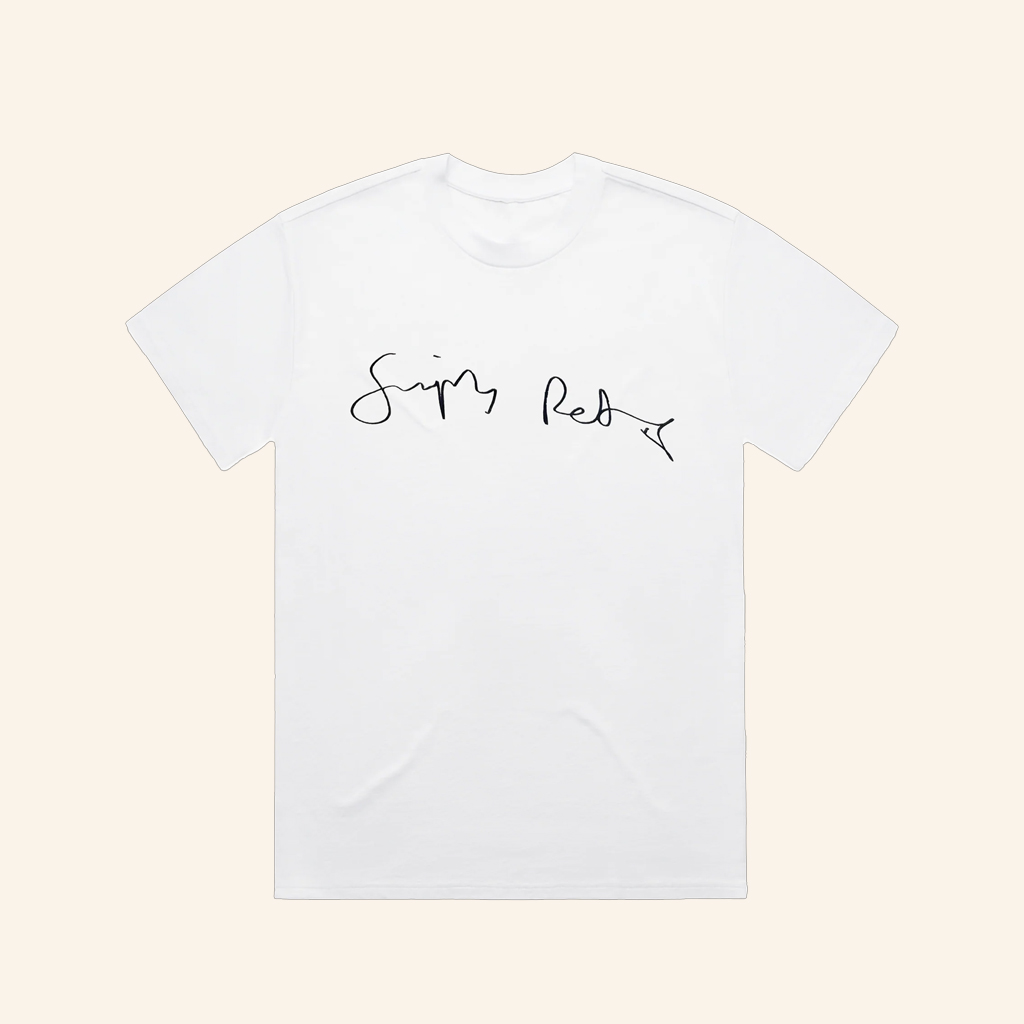 Simply Red Merch Handwritten Logo White T-Shirt Christmas Presents For Girlfriend Simply Red Merch Handwritten Logo White T-Shirt Christmas Presents For Girlfriend