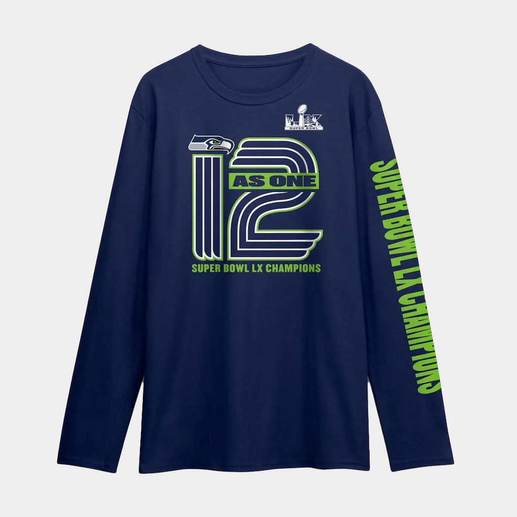 Simply Seattle Storm Merch Seattle Seahawks On Top Super Bowl Champions Navy Long Sleeve T-Shirt