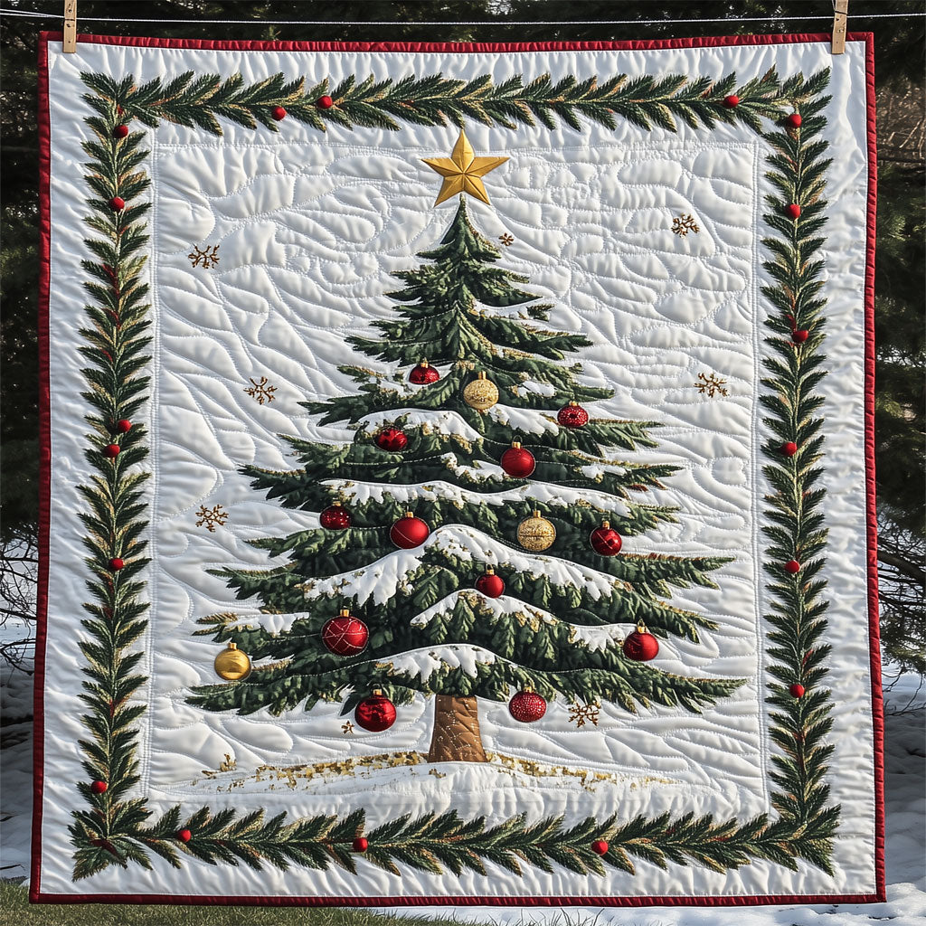 Single Christmas Tree Quilt Lightweight Quilt Blanket for Year-Round Comfort