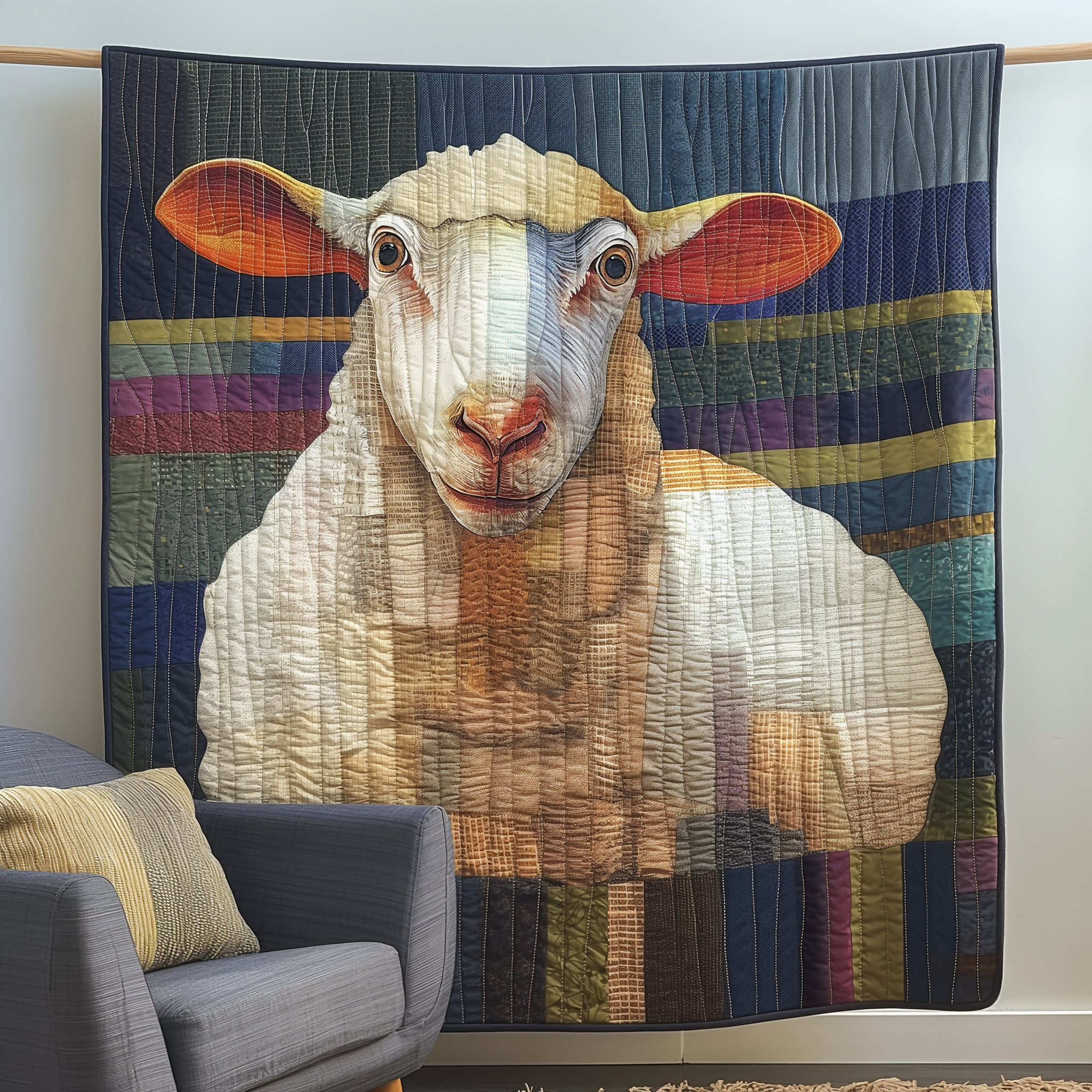 Single Sheep Essentials Quilted Blanket Presents For Sheep Lovers