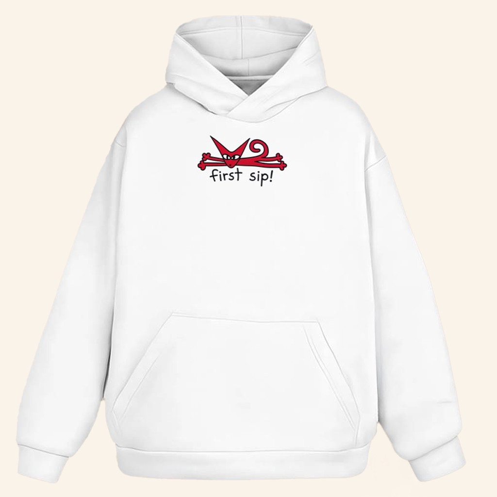 Sinjin Drowning Merch First Sip Hoodie Christmas Gifts For Husband