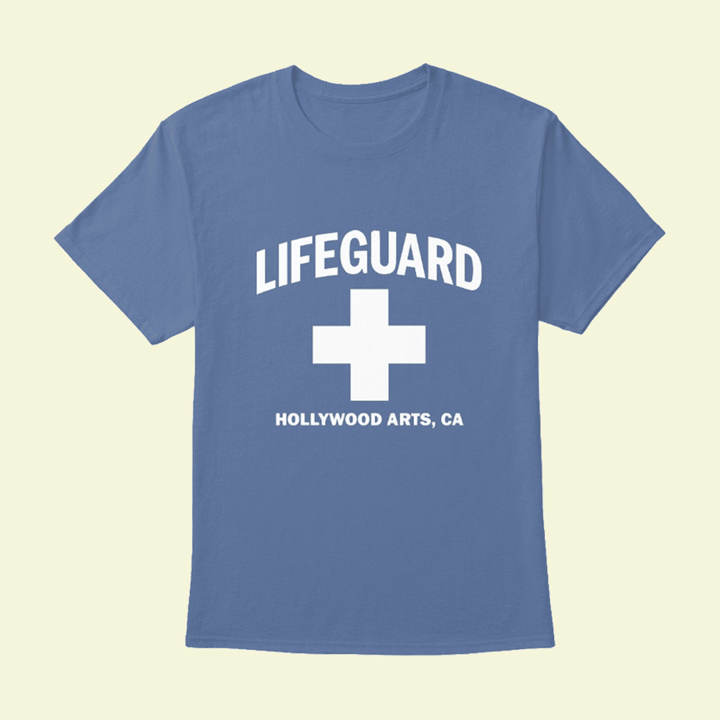 Sinjin Drowning Merch Lifeguard Hollywood Arts CA T-Shirt Gift Ideas For Him