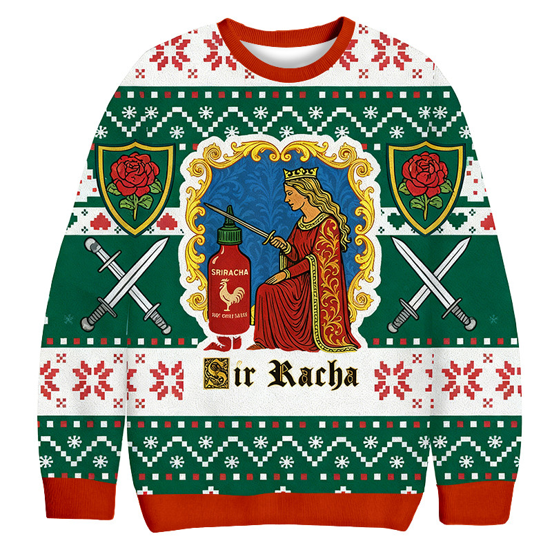 Sir Racha Christmas Ugly Sweater Winter Apparel Christmas Gifts For Father