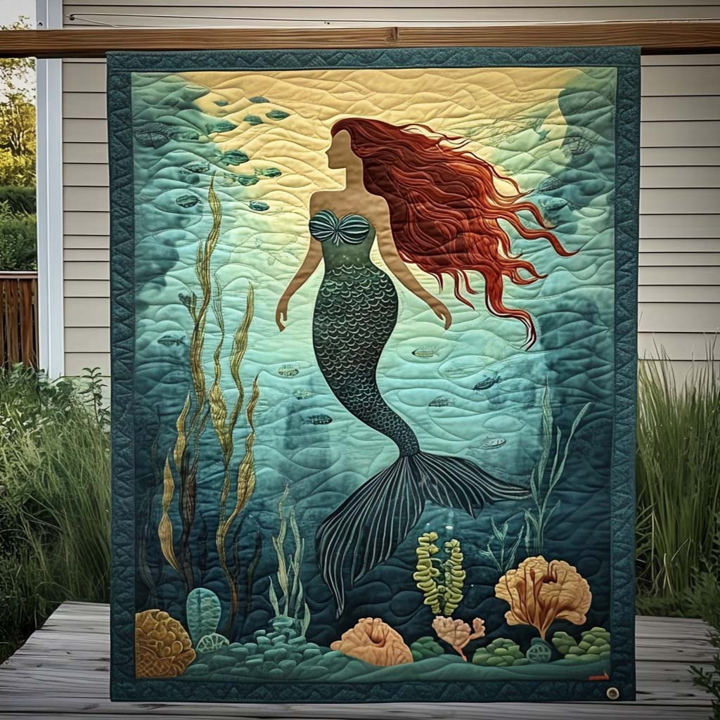 Siren Embrace Quilted Blanket For Christmas Gifts