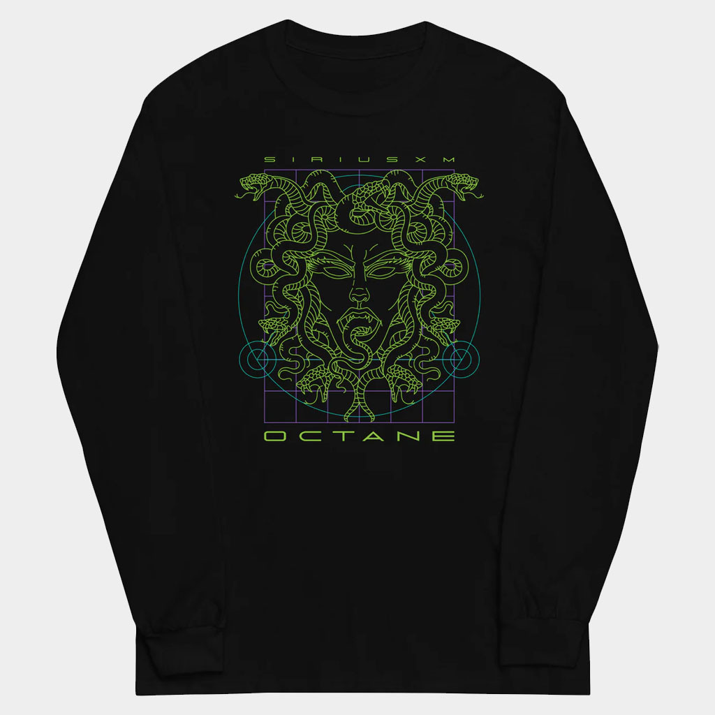 SiriusXM Octane Merch Octane Medusa Long Sleeve T-shirt SiriusXM Merch Gift Ideas For Dad