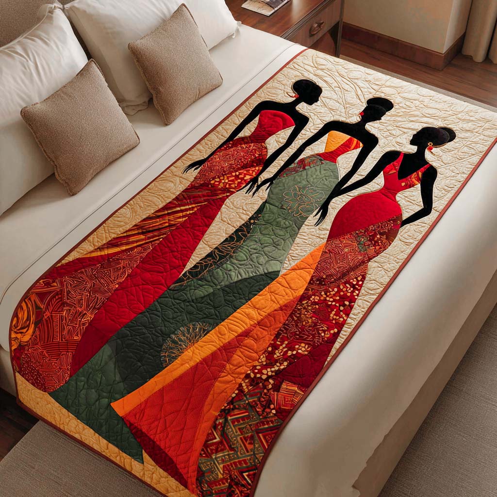 Sista Beauty Quilted Bed Runner Bedroom Decorations Best African American Gifts
