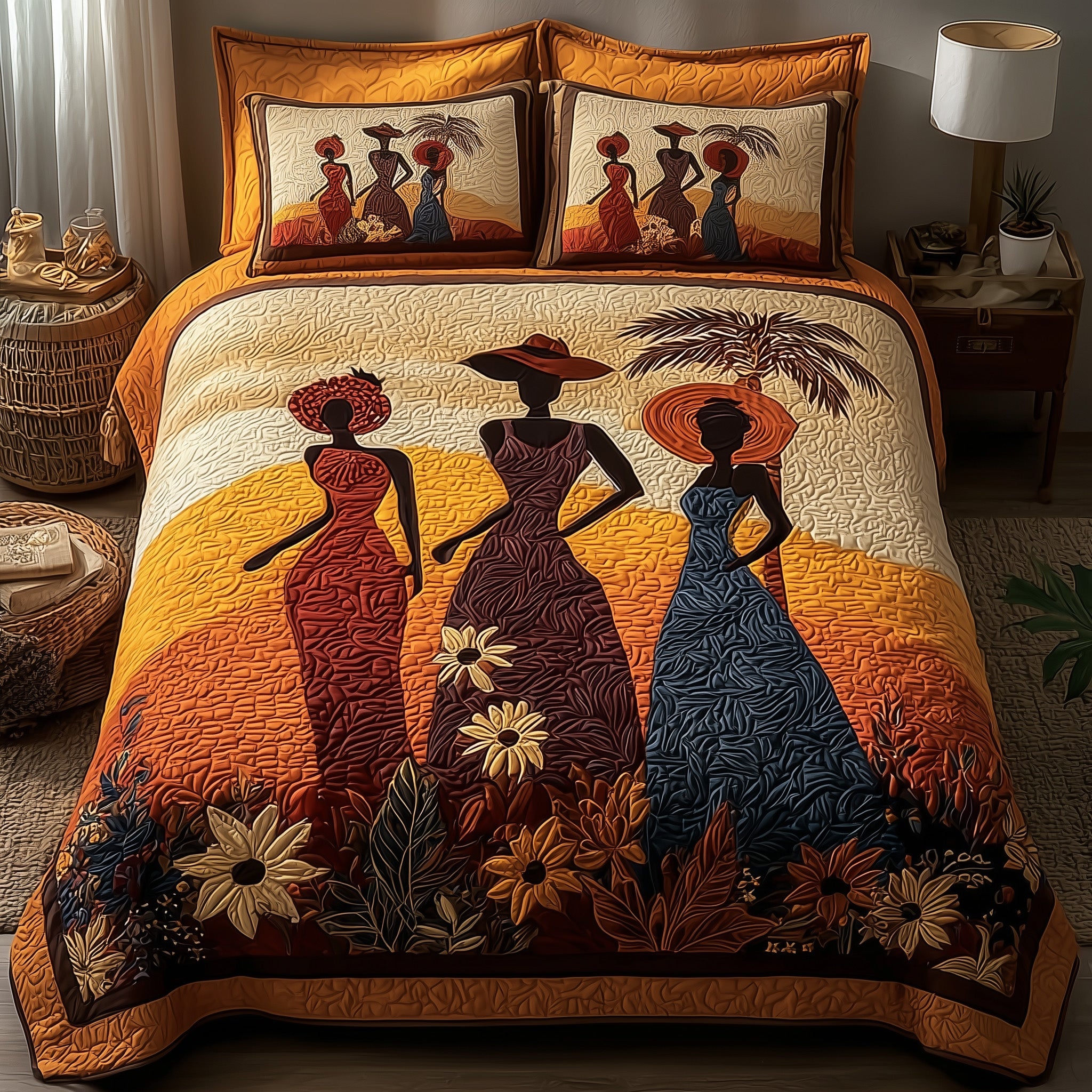 Sisters Of The Sun Quilted Bedding Set Refresh Your Room