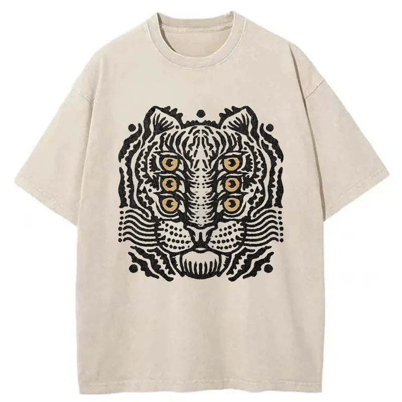Six-eyed Cat Japanese Washed T-Shirt Cool Graphic Tee For Men Women Gifts For BFF Six-eyed Cat Japanese Washed T-Shirt Cool Graphic Tee For Men Women Gifts For BFF