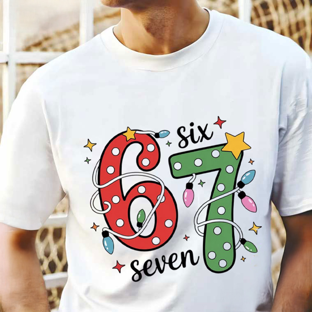 Six Seven 6 7 Christmas Shirt Funny Meme Holiday T-Shirt Christmas Gifts For Friends