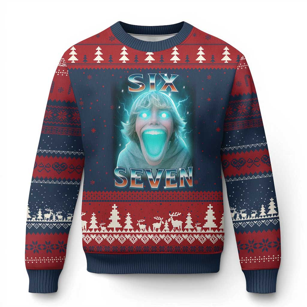 Six Seven The Mason Kid Ugly Christmas Sweater Funny Teen Sweater Gen Alpha Meme Gifts