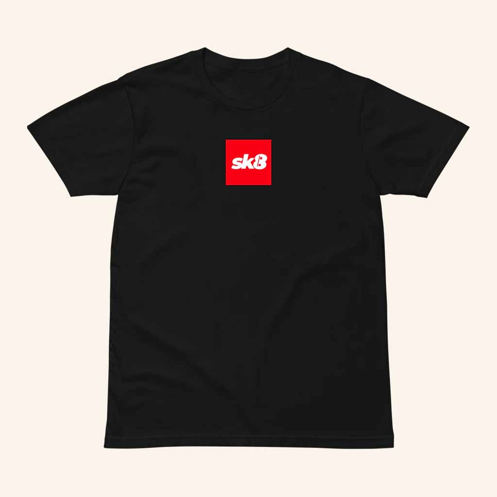 Sk8 Clothing Merch Sk8 Box Red Logo Black T-Shirt Cool Gift For Him Sk8 Clothing Merch Sk8 Box Red Logo Black T-Shirt Cool Gift For Him